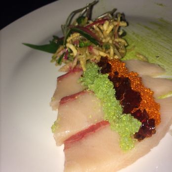Stage Restaurant - Hamachi Sashimi with Wasabi Tobiko. FAVE! - New American Near Me - Honolulu, Hawaii Stage Restaurant - Hamachi Sashimi with Wasabi Tobiko. FAVE! - New American Near Me - Honolulu, Hawaii
