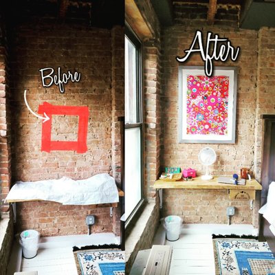 Exposed Brick Facelift - Our client needed a space refresh. She knew exactly what she wanted but had execution troubles. We brought out the beauty of this exposed brick vanity nook with careful space planning at this industrial loft. Exposed Brick Facelift - Our client needed a space refresh. She knew exactly what she wanted but had execution troubles. We brought out the beauty of this exposed brick vanity nook with careful space planning at this industrial loft.