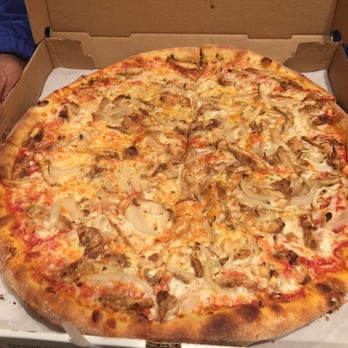 Delfiore Pizza & Food - Chicken & Onion Pie! - Italian Near Me - Patchogue, New York