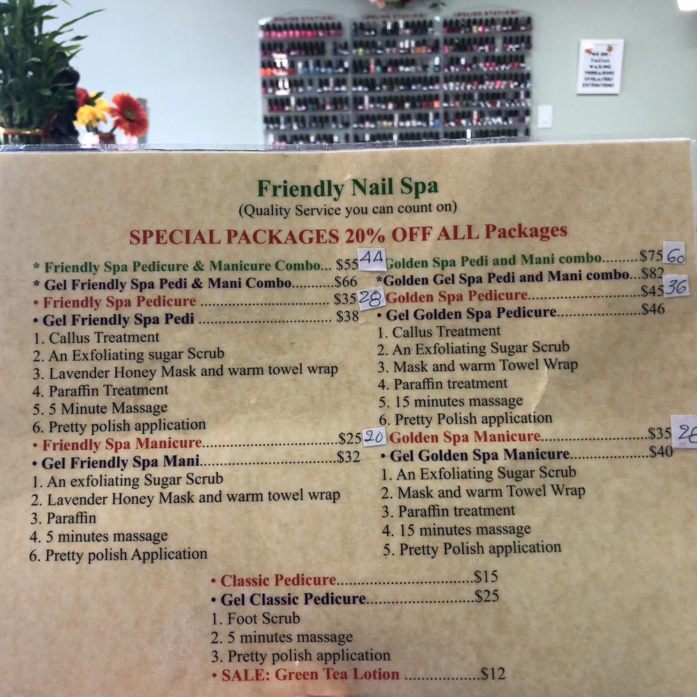 Friendly Nail Spa - Menu price do change. - Nail Salons Near Me - Costa Mesa, California Friendly Nail Spa - Menu price do change. - Nail Salons Near Me - Costa Mesa, California