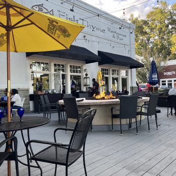 Fish Thyme - Patio on a quiet street in Acworth.   Fire pit if you tend to get cold - Cafes Near Me - Acworth, Georgia