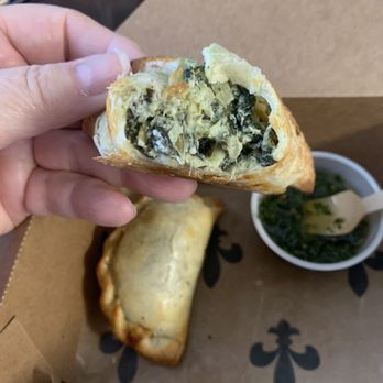 Empanada Guy Lafayette - Spinach and artichoke - Empanadas Near Me - Lafayette, Louisiana Empanada Guy Lafayette - Spinach and artichoke - Empanadas Near Me - Lafayette, Louisiana