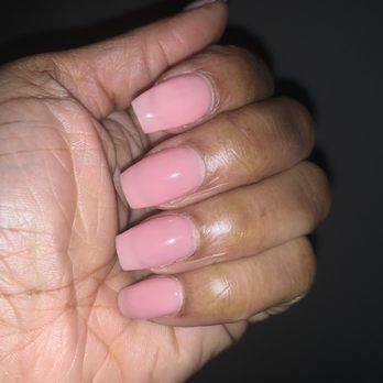 Jolette’s Nail Studio - Natural nails with a little acrylic on top - Nail Technicians Near Me - Stockton, California