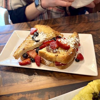 The Nook - Berries and Cream Stuffed French Toast ($14) - American Near Me - Charlottesville, Virginia
