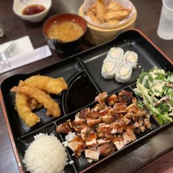 Nori Japanese Grill - Chicken Teriyaki Bento & Potstickers (Gyoza)