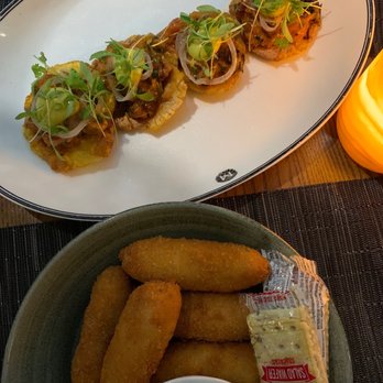 Marabu Restaurant - Croquetas de Jamn + tuna tostones - Cuban Near Me - Miami, Florida Marabu Restaurant - Croquetas de Jamn + tuna tostones - Cuban Near Me - Miami, Florida