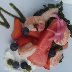 Mischief on Canal - Shrimp + Whiskey Watermelon Salad