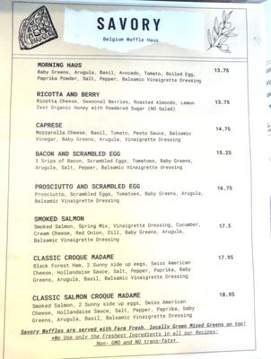 Menu photo 2 Belgium Waffle Haus Granada Hills, CA
