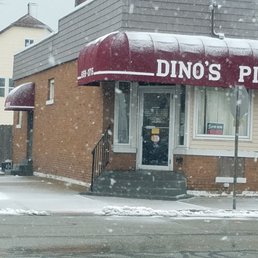 a snowy day in the city