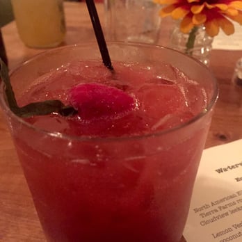 Watershed Cafe - I can't remember the name Raspberry gin and vermouth cocktail - New American Near Me - Leavenworth, Washington Watershed Cafe - I can't remember the name Raspberry gin and vermouth cocktail - New American Near Me - Leavenworth, Washington