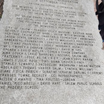 Salem Witch Trials Memorial - Landmarks & Historical Buildings Near Me - Salem, Massachusetts