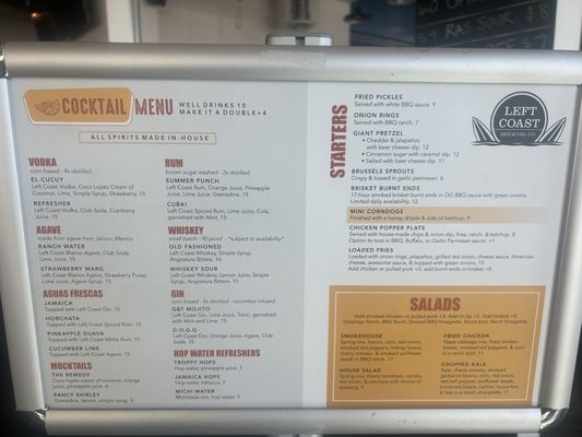 Menu photo 1 Left Coast Brewing Ontario, CA