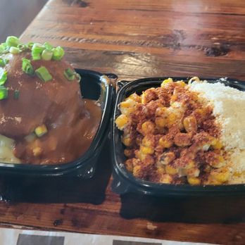 Brick & Bones Backyard - Poblano Mash and Mexican Corn - Chicken Shop Near Me - Rowlett, Texas