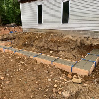 NH Groundscapes - 12x28 garage addition. Site work and concrete. Chichester NH - Excavation Services Near Me
