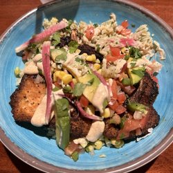 Blackened salmon bowl