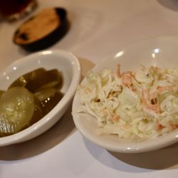 Old Street Restaurant & Bar - Coleslaw and Garlic Dill Pickles