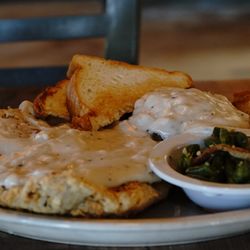 The Power Plant Texas Grill - My favorite dish, the chicken-fried steak.