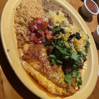Peppers Mexicali Cafe - Beef tostada, cheese enchilada combination plate - Mexican Near Me - Pacific Grove, California Peppers Mexicali Cafe - Beef tostada, cheese enchilada combination plate - Mexican Near Me - Pacific Grove, California