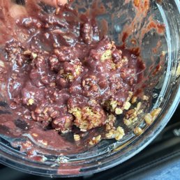 Lumps of granola. Lumps of granola.