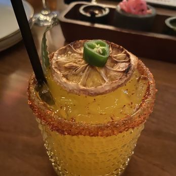 Pura Brasa - Spicy honey chamoy margarita - Steakhouses Near Me - Sumner, Washington
