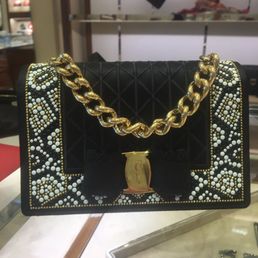 Stunning beaded evening bag at Salvatore Ferragamo in Beverly Grove.
