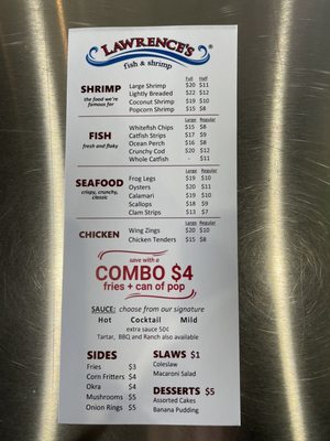 Menu photo 2 Lawrence's Fish & Shrimp Hillside, IL