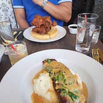 Kitchen Savages - Blackened honey salmon and chicken and waffles- both were delicious - Cajun/Creole Near Me - Washington, DC, District of Columbia Kitchen Savages - Blackened honey salmon and chicken and waffles- both were delicious - Cajun/Creole Near Me - Washington, DC, District of Columbia