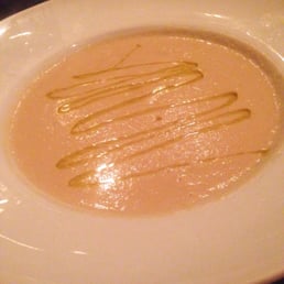 Cauliflower purée soup with white truffle oil Cauliflower purée soup with white truffle oil