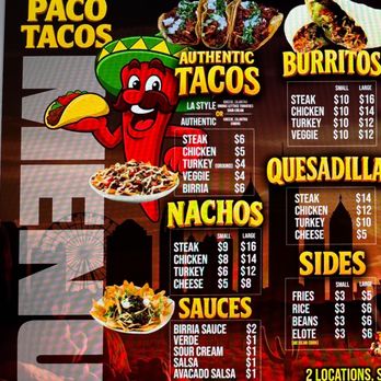 Paco Tacos - Paco Tacos Menu - Mexican Near Me - Atlanta, Georgia Paco Tacos - Paco Tacos Menu - Mexican Near Me - Atlanta, Georgia