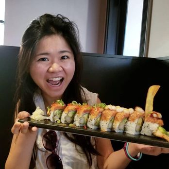 MiKi Sushi - Hot Love roll ($14) & me - fell in LOVE with this roll! - Sushi Bars Near Me - Markham, Ontario