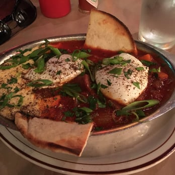 The Beehive - Shakshuka w/ polenta and Moroccan sausage - American Near Me - Boston, Massachusetts The Beehive - Shakshuka w/ polenta and Moroccan sausage - American Near Me - Boston, Massachusetts