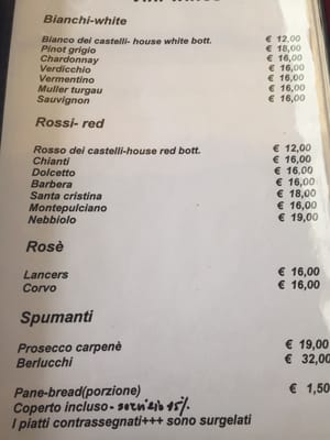 Menu photo 2 Hostaria Dei Bastioni Rome, RM