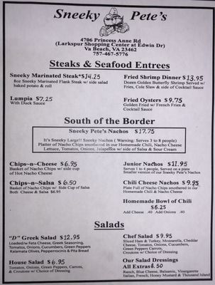 Menu photo 5 Sneeky Pete's Virginia Beach, VA Menu photo 5 Sneeky Pete's Virginia Beach, VA