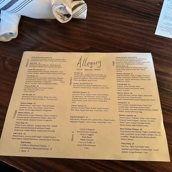 Allegory - Menu - American Near Me - Naperville, Illinois