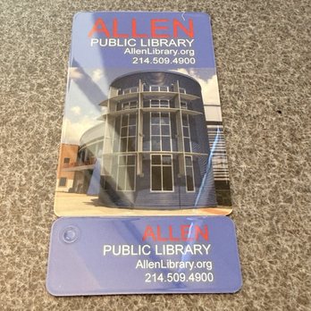 Allen Public Library - Nice Library Card - Libraries Near Me - Allen, Texas