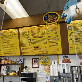 The Yeller Sub - the menu of a fast food restaurant - Sandwiches Near Me - Albuquerque, New Mexico
