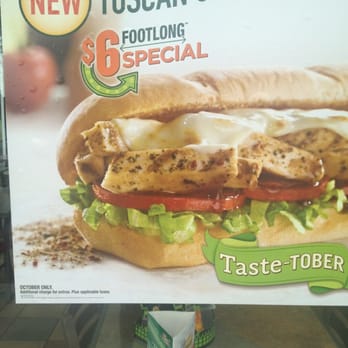 Subway - a sign for a new tuscan chicken meal - Sandwiches Near Me - Miami, Florida Subway - a sign for a new tuscan chicken meal - Sandwiches Near Me - Miami, Florida