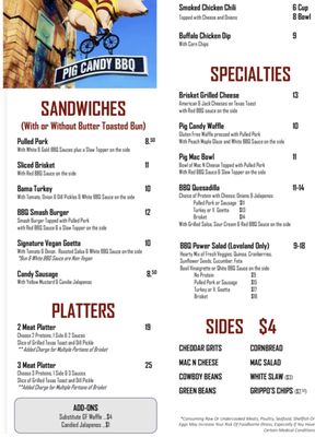 Menu photo 5 Pig Candy BBQ Loveland, OH