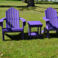 Natural Tones Furniture - Mystical Grape Adirondack Rounded Deck Chair Set