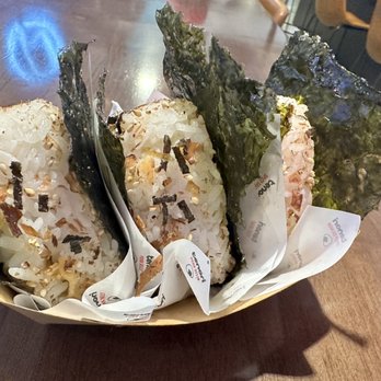 Tenori - Two pork belly and one salmon - Japanese Near Me - Stanton, California Tenori - Two pork belly and one salmon - Japanese Near Me - Stanton, California