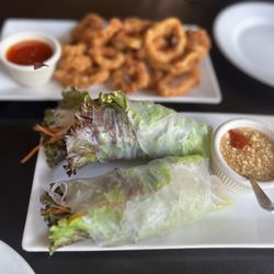 Bee's Thai Cuisine - Mango fresh rolls and calamari