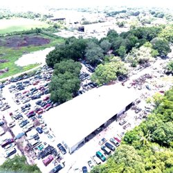 Affordable Salvage Auto Parts - Aerial View of the property and mechanic bays where we install nearly everything we sell!