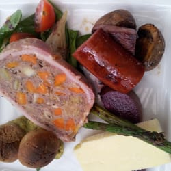 Little Green - Pork terrine with Figs and Sausage salad lunch special.