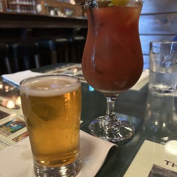 Cirino's At Main Street - Signature Bloody Mary with beer back - Italian Near Me - Grass Valley, California