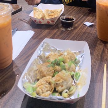 Open Rice Kitchen - Hot oil wonton and chicken pot stickers - Chinese Near Me - Davis, California