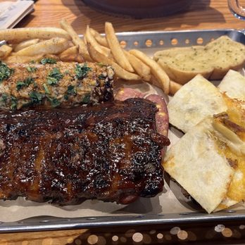 Chili's - Choose 3 bbq. I chose ribs brisket quesadillas and sausage links - Bars Near Me - Stafford, Virginia Chili's - Choose 3 bbq. I chose ribs brisket quesadillas and sausage links - Bars Near Me - Stafford, Virginia