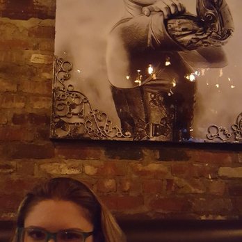 Jm Curley - My wife in front of the Pink art piece - New American Near Me - Boston, Massachusetts