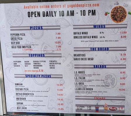 Menu photo 1 Golden Pizza and Wings Fontana, CA Menu photo 1 Golden Pizza and Wings Fontana, CA