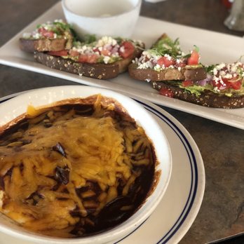 The Crooked Duck - Their take on huevos rancheros was tastier than it looks and the avocado toast was okay. - New American Near Me - Long Beach, California The Crooked Duck - Their take on huevos rancheros was tastier than it looks and the avocado toast was okay. - New American Near Me - Long Beach, California