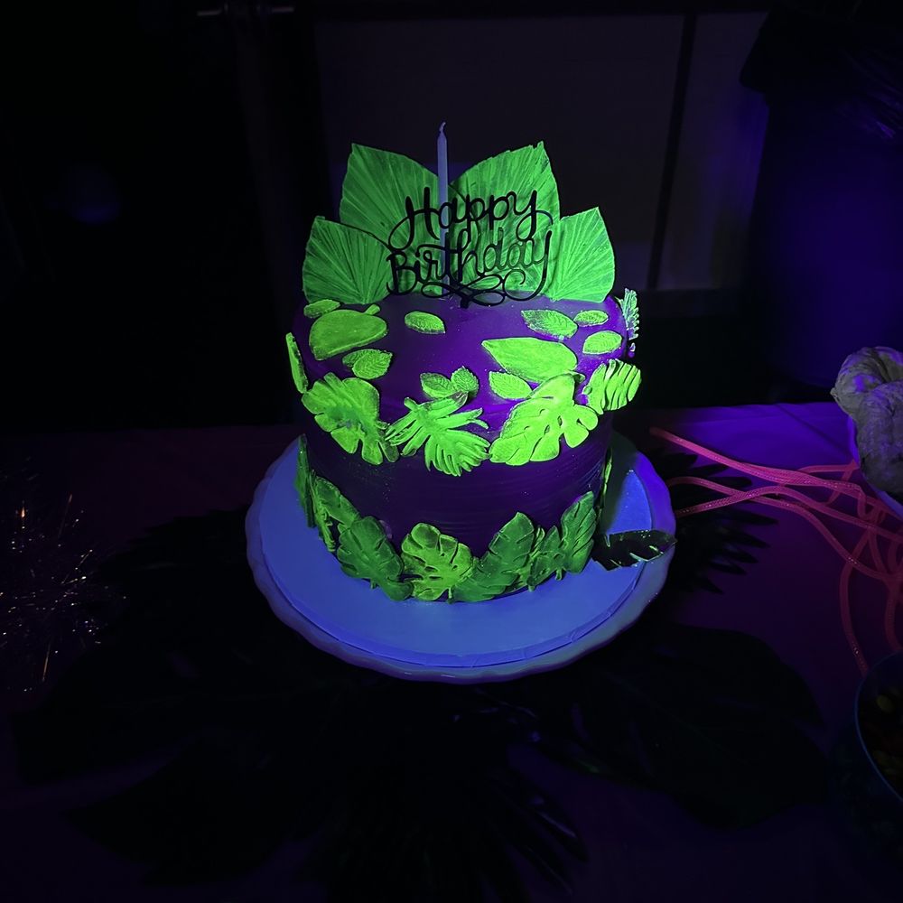 Lola Lolita Bakeshop - Glow party cake that actually glowed! - Custom Cakes Near Me Lola Lolita Bakeshop - Glow party cake that actually glowed! - Custom Cakes Near Me